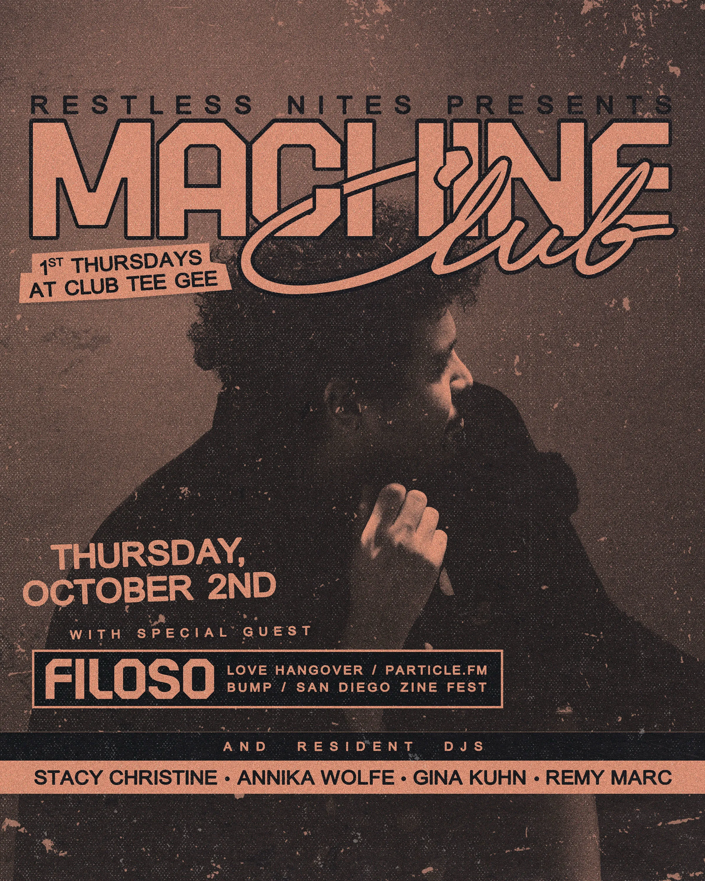 Machine Club October 2nd 2025 at Club Tee Gee